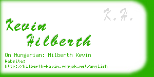 kevin hilberth business card